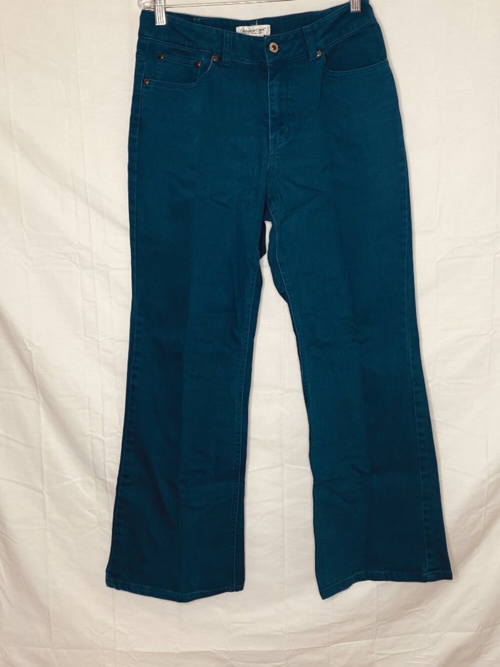 Coldwater Creek (6) Stretch Denim Straight Leg Turquoise Jeans